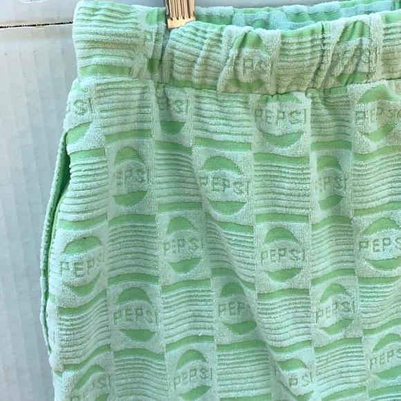 Pepsi X Forever 21 Womens checkered velour green mini skirt retro style - Picture 5 of 9